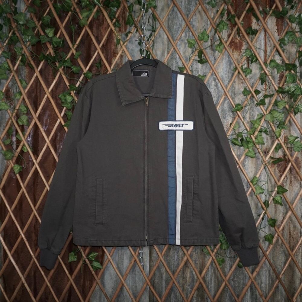 Vintage Y2K lost zip mechanics 1990s skate Eisenhower jacket